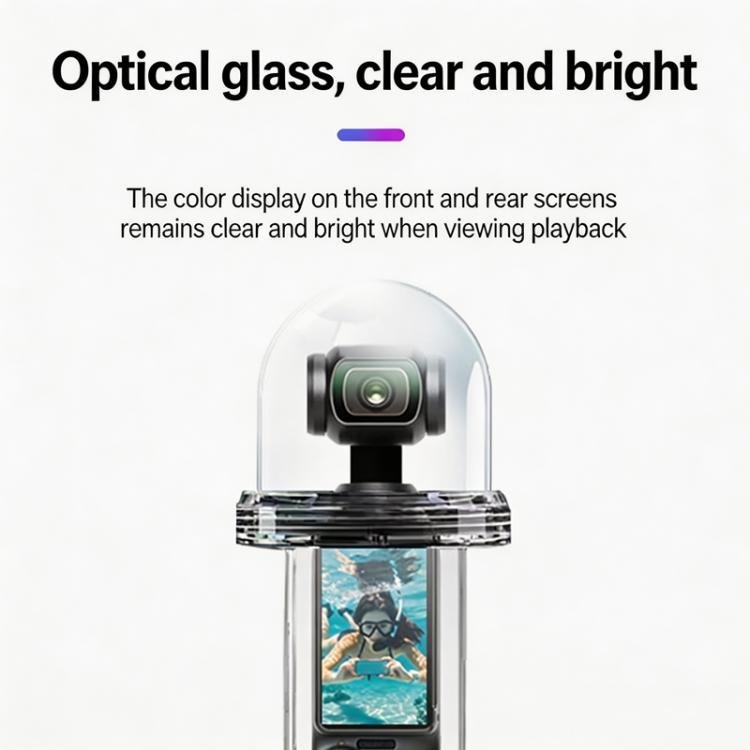 For DJI Osmo Pocket 4 Waterproof Case 60M/196ft Diving Housing Shell with 540 - degree Panoramic View Underwater Accessories for Surfing Snorkeling - ORIWHIZCase & BagsDJI & Insta360 AccessoriesOsmo Pocket Accessories