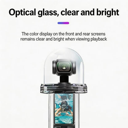 For DJI Osmo Pocket 4 Waterproof Case 60M/196ft Diving Housing Shell with 540 - degree Panoramic View Underwater Accessories for Surfing Snorkeling - ORIWHIZCase & BagsDJI & Insta360 AccessoriesOsmo Pocket Accessories