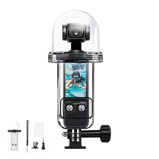For DJI Osmo Pocket 4 Waterproof Case 60M/196ft Diving Housing Shell with 540 - degree Panoramic View Underwater Accessories for Surfing Snorkeling - ORIWHIZCase & BagsDJI & Insta360 AccessoriesOsmo Pocket Accessories
