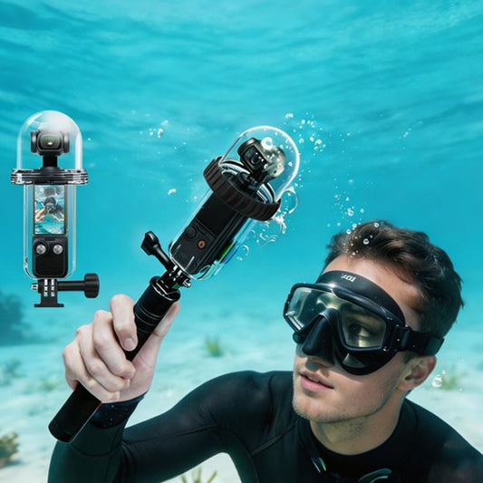 For DJI Osmo Pocket 4 Waterproof Case 60M/196ft Diving Housing Shell with 540 - degree Panoramic View Underwater Accessories for Surfing Snorkeling - ORIWHIZCase & BagsDJI & Insta360 AccessoriesOsmo Pocket Accessories