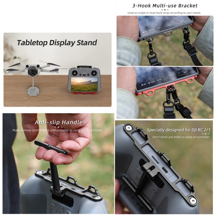 For DJI RC 2 / 1 Sunnylife ZJ764 Controller Handle Waist Support Tabletop Mount Neck Strap Hook Hanger Bracket - ORIWHIZDJI & Insta360 AccessoriesDJI Controller AccessoriesSunnylife