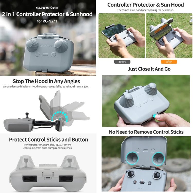 For DJI RC - N2 / N1 Sunnylife YK715 Remote Control Sunshade Protection Cover, For DJI RC - N2 / N1 - ORIWHIZDJI & Insta360 AccessoriesDJI Controller AccessoriesSunnylife