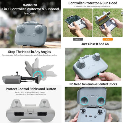 For DJI RC - N2 / N1 Sunnylife YK715 Remote Control Sunshade Protection Cover, For DJI RC - N2 / N1 - ORIWHIZDJI & Insta360 AccessoriesDJI Controller AccessoriesSunnylife