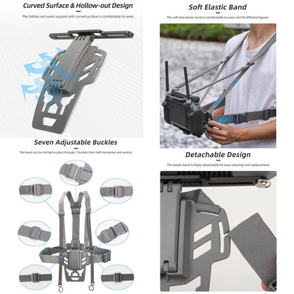 For DJI RC Plus Sunnylife Remote Control Waist Support Bracket Chest Strap, For DJI RC Plus - ORIWHIZDJI & Insta360 AccessoriesDJI Controller AccessoriesSunnylife