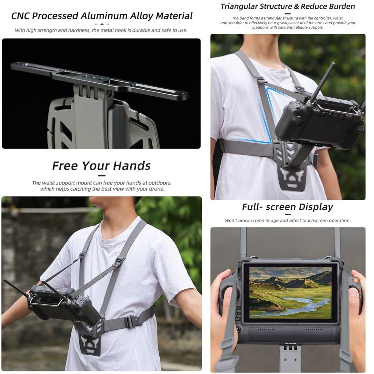 For DJI RC Plus Sunnylife Remote Control Waist Support Bracket Chest Strap, For DJI RC Plus - ORIWHIZDJI & Insta360 AccessoriesDJI Controller AccessoriesSunnylife