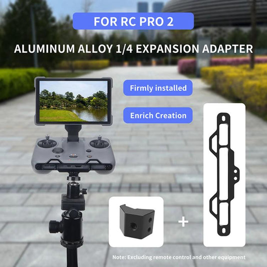 Soporte de montaje para adaptador de trípode de aleación de aluminio de 1/4 de pulgada para DJI RC Pro 2, con adaptador de trípode de 1/4 de pulgada - ORIWHIZ Accesorios para DJI e Insta360 Accesorios para controlador DJI