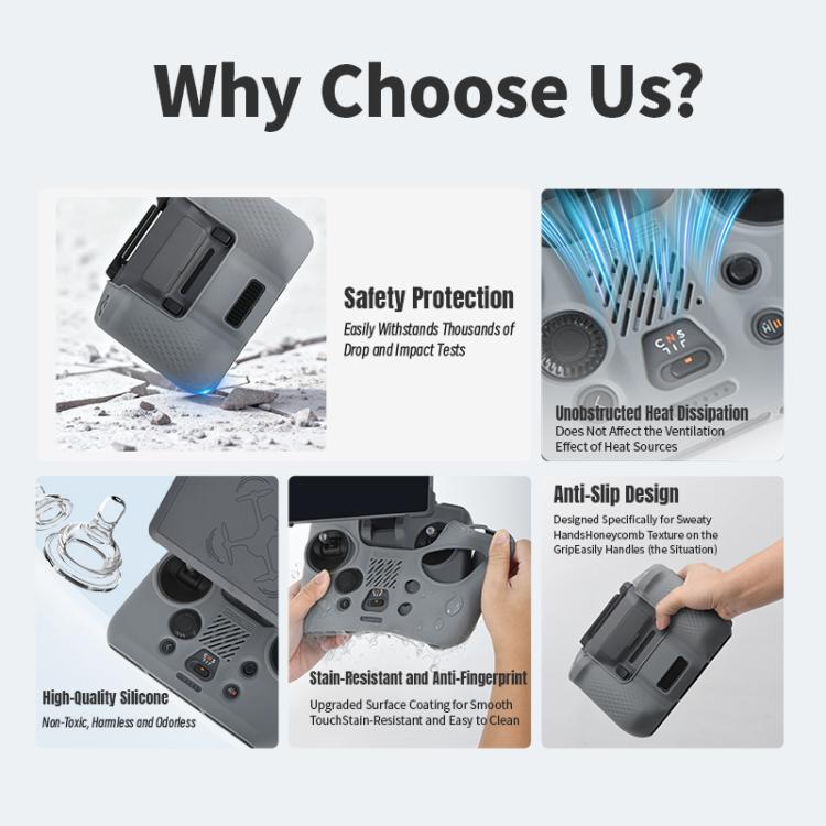For DJI RC Pro STARTRC Silicone Shockproof Anti - scratch Cover, For DJI RC Pro 2 - ORIWHIZDJI & Insta360 AccessoriesDJI Controller AccessoriesSTARTRC