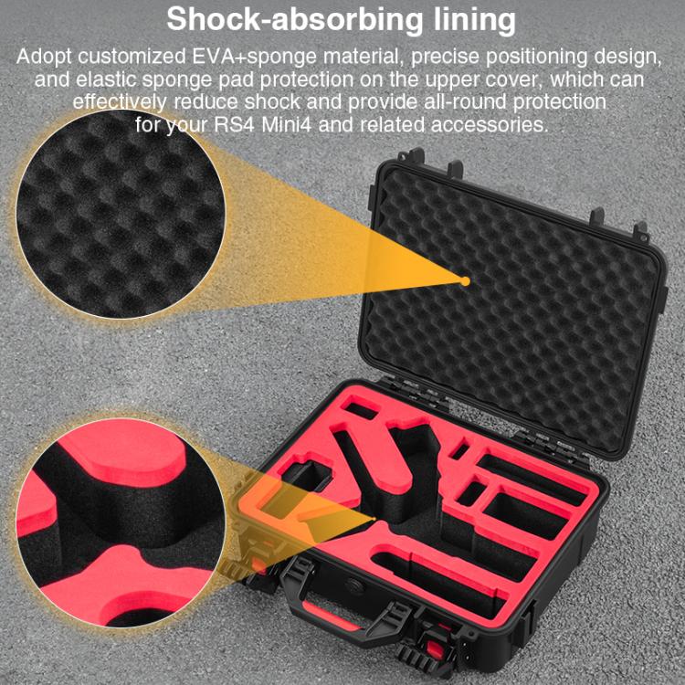 For DJI RS4 Mini STARTRC PP Waterproof Shockproof Suitcase Portable Storage Box, For DJI RS 4 Mini - ORIWHIZDJI & Insta360 AccessoriesDJI Ronin SeriesSTARTRC