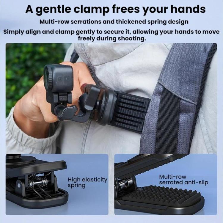 For DJI/GoPro/Insta360 Backpack Shoulder Strap Camera Mount, Magnetic, Regular - ORIWHIZBackpack ClipDJI & Insta360 AccessoriesUniversal Mount & Holder