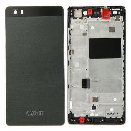 For Huawei P8 Lite Full Housing Cover (Front Housing LCD Frame Bezel Plate + Battery Back Cover), For Huawei P8 Lite(with Back Cover) - ORIWHIZ