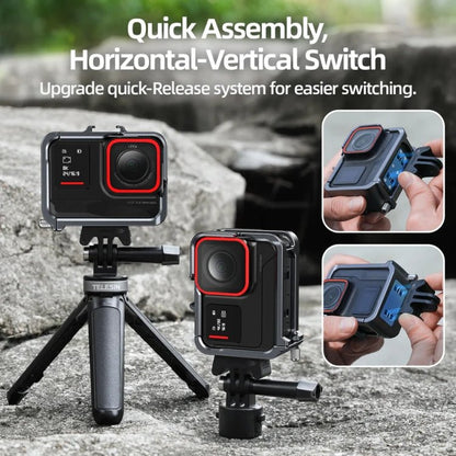 For Insta 360 Ace / Ace Pro TELESIN S6 - FMS - 02 Vertical Shot Quick Release Metal Rabbit Cage Body Protection Accessories - ORIWHIZDJI & Insta360 AccessoriesInsta360 Ace SeriesProtection & Cases