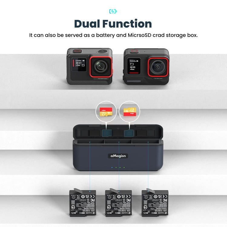 For Insta360 Ace / Ace Pro aMagisn Fast Charging Case Camera Charger Accessories, For Insta360 Ace / Ace Pro - ORIWHIZaMagisnDJI & Insta360 AccessoriesInsta360 Ace Series