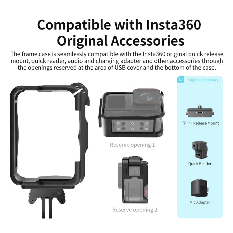 For Insta360 Ace / Ace Pro aMagisn Rabbit Cage Border Sports Camera Accessories, ABS - ORIWHIZaMagisnDJI & Insta360 AccessoriesInsta360 Ace Series