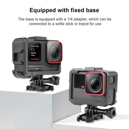 For Insta360 Ace / Ace Pro PC Cage Expansion Adapter Frame with Dual Cold Shoe Bases, For Insta360 Ace / Ace Pro / Ace Pro 2 - ORIWHIZDJI & Insta360 AccessoriesInsta360 Ace SeriesProtection & Cases