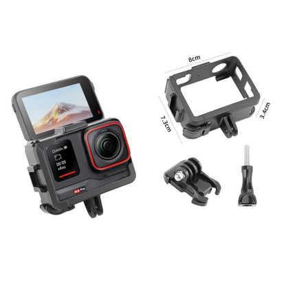 For Insta360 Ace / Ace Pro PC Cage Expansion Adapter Frame with Dual Cold Shoe Bases, For Insta360 Ace / Ace Pro / Ace Pro 2 - ORIWHIZDJI & Insta360 AccessoriesInsta360 Ace SeriesProtection & Cases