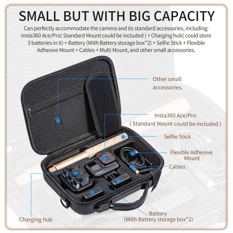 For Insta360 Ace / Ace Pro STARTRC Portable PU Storage Box Case, For Insta360 Ace / Ace Pro - ORIWHIZDJI & Insta360 AccessoriesInsta360 Ace SeriesProtection & Cases