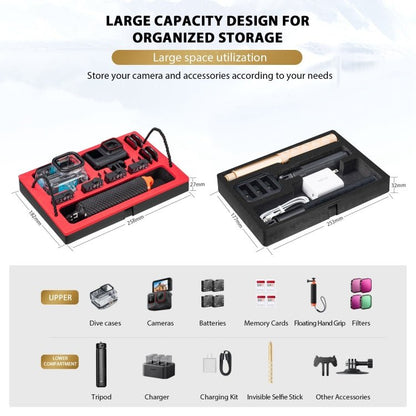 For Insta360 Ace / Ace Pro STARTRC Waterproof Dual - layer Suitcase Storage Box, For Insta360 Ace / Ace Pro - ORIWHIZDJI & Insta360 AccessoriesInsta360 Ace SeriesProtection & Cases