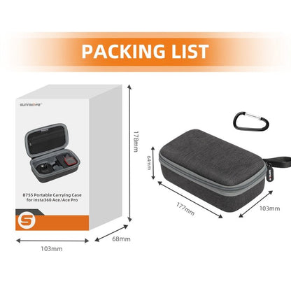 For Insta360 Ace / Ace Pro Sunnylife Portable Carrying Case Handbag Mini Travel Case Organizer Protective Bag, For Insta360 Ace / Ace Pro - ORIWHIZDJI & Insta360 AccessoriesInsta360 Ace SeriesProtection & Cases