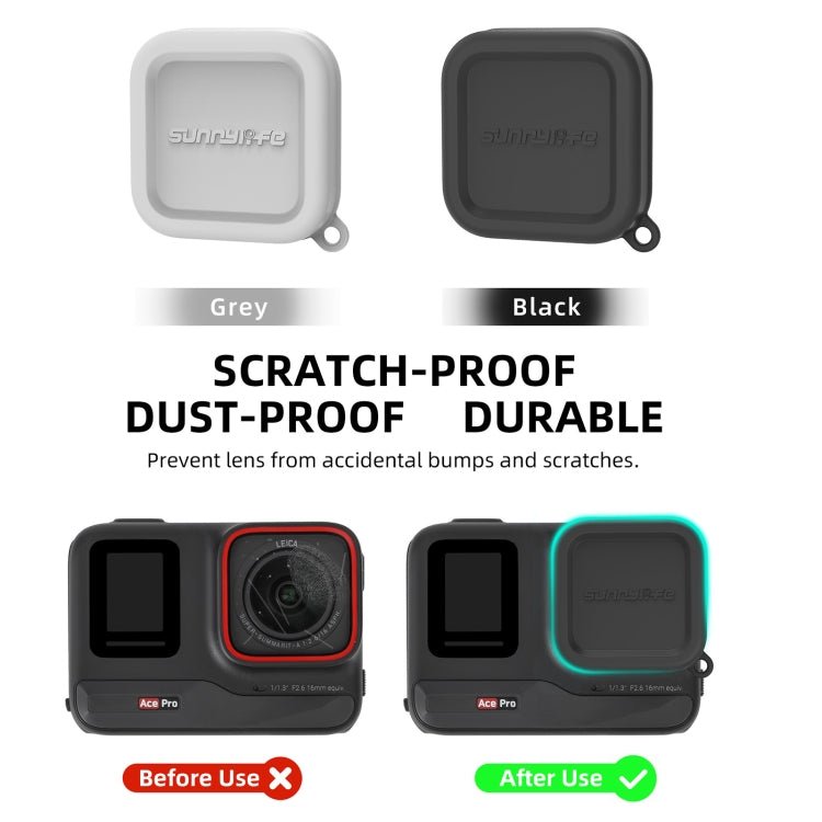 For Insta360 Ace / Ace Pro Sunnylife Silicone Lens Cap Protector Lens Cover, For Insta360 Ace / Ace Pro - ORIWHIZDJI & Insta360 AccessoriesInsta360 Ace SeriesLen Accessories
