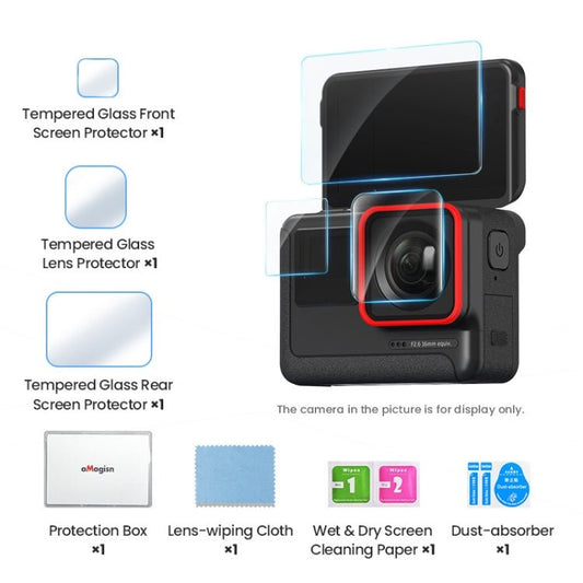For Insta360 ACE aMagisn Tempered Film Protective Stickers Sports Camera Accessories, 3 In 1, 6 In 1 - ORIWHIZaMagisnDJI & Insta360 AccessoriesInsta360 Ace Series