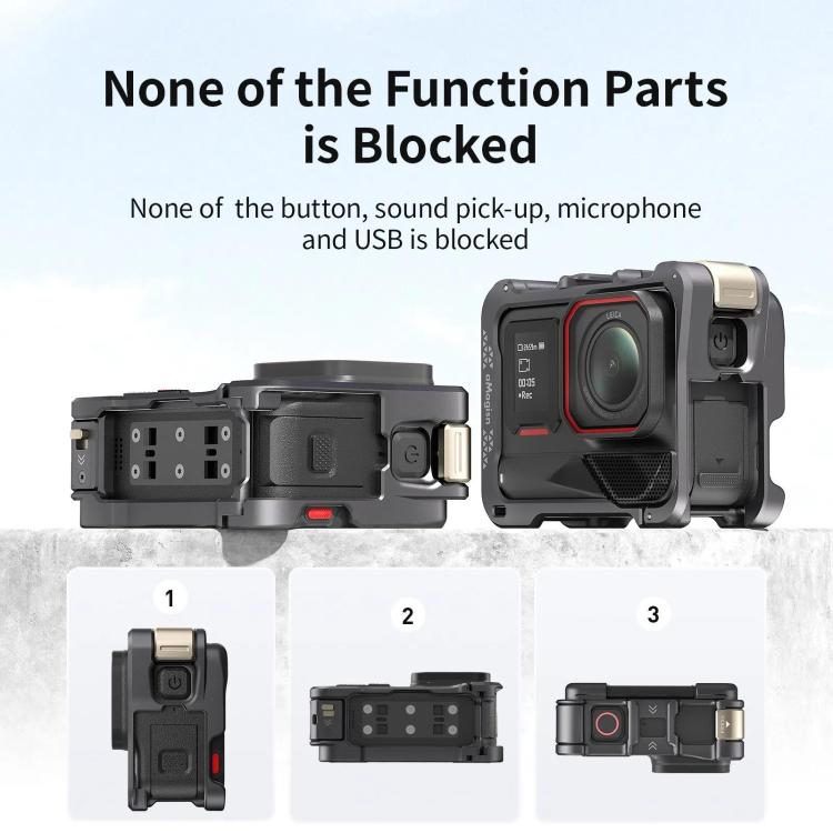For Insta360 Ace Pro 2 / Ace Pro Camera AMagisn Quick Release Metal Cage Horizontal & Vertical Shooting Protective Frame - ORIWHIZaMagisnDJI & Insta360 AccessoriesInsta360 Ace Series