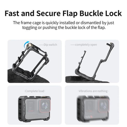 For Insta360 Ace Pro 2 / Ace Pro Camera AMagisn Quick Release Metal Cage Horizontal & Vertical Shooting Protective Frame - ORIWHIZaMagisnDJI & Insta360 AccessoriesInsta360 Ace Series