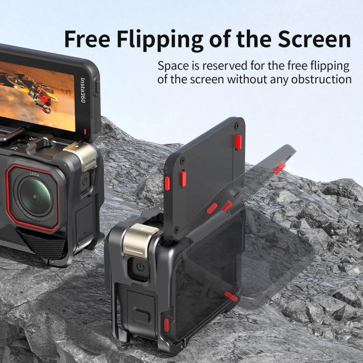 For Insta360 Ace Pro 2 / Ace Pro Camera AMagisn Quick Release Metal Cage Horizontal & Vertical Shooting Protective Frame - ORIWHIZaMagisnDJI & Insta360 AccessoriesInsta360 Ace Series