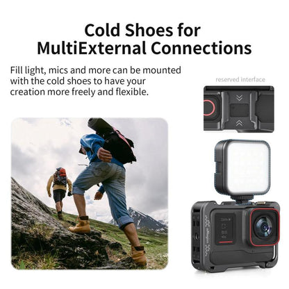 For Insta360 Ace Pro 2 / Ace Pro Camera AMagisn Quick Release Metal Cage Horizontal & Vertical Shooting Protective Frame - ORIWHIZaMagisnDJI & Insta360 AccessoriesInsta360 Ace Series