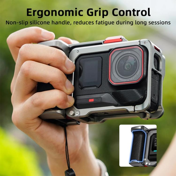 For Insta360 Ace Pro 2 / Ace Pro Flymile Xplorer Grip Kit Street Photography Handle Metal Cage Case, Xplorer Grip - ORIWHIZDJI & Insta360 AccessoriesFlymileInsta360 Ace Series