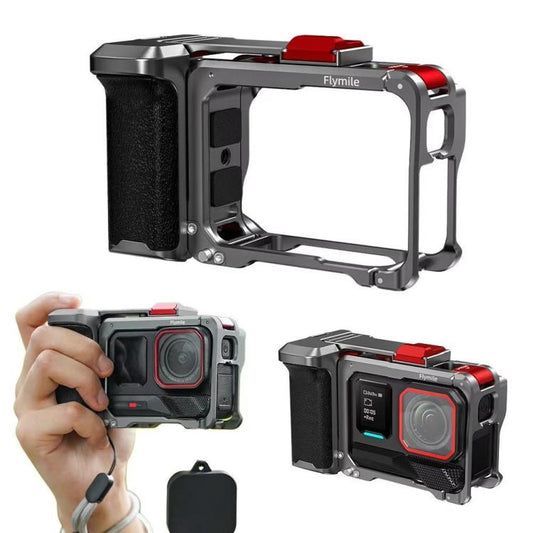 مجموعة Flymile Xplorer Grip Kit للتصوير الفوتوغرافي في الشوارع، مقبض، حافظة معدنية، مقبض Xplorer Grip - ORIWHIZDJI وملحقات Insta360 من سلسلة Flymile Insta360 Ace