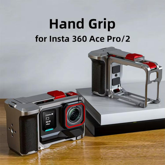 مجموعة Flymile Xplorer Grip Kit للتصوير الفوتوغرافي في الشوارع، مقبض، حافظة معدنية، مقبض Xplorer Grip - ORIWHIZDJI وملحقات Insta360 من سلسلة Flymile Insta360 Ace
