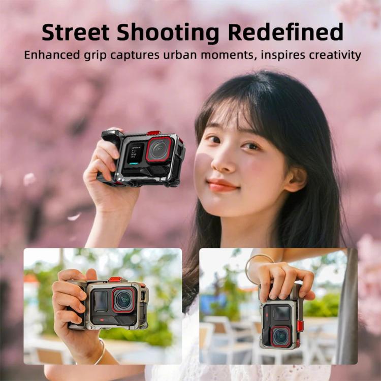 For Insta360 Ace Pro 2 / Ace Pro Flymile Xplorer Grip Kit Street Photography Handle Metal Cage Case, Xplorer Grip - ORIWHIZDJI & Insta360 AccessoriesFlymileInsta360 Ace Series