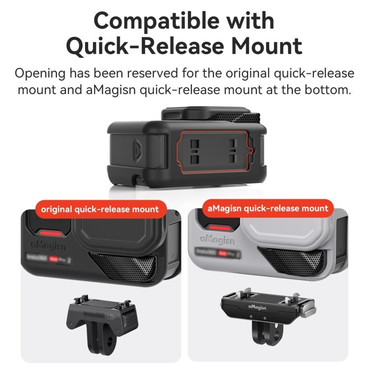 For Insta360 Ace Pro 2 aMagisn Body + Lens Silicone Cover With Lanyard - ORIWHIZaMagisnDJI & Insta360 AccessoriesInsta360 Ace Series