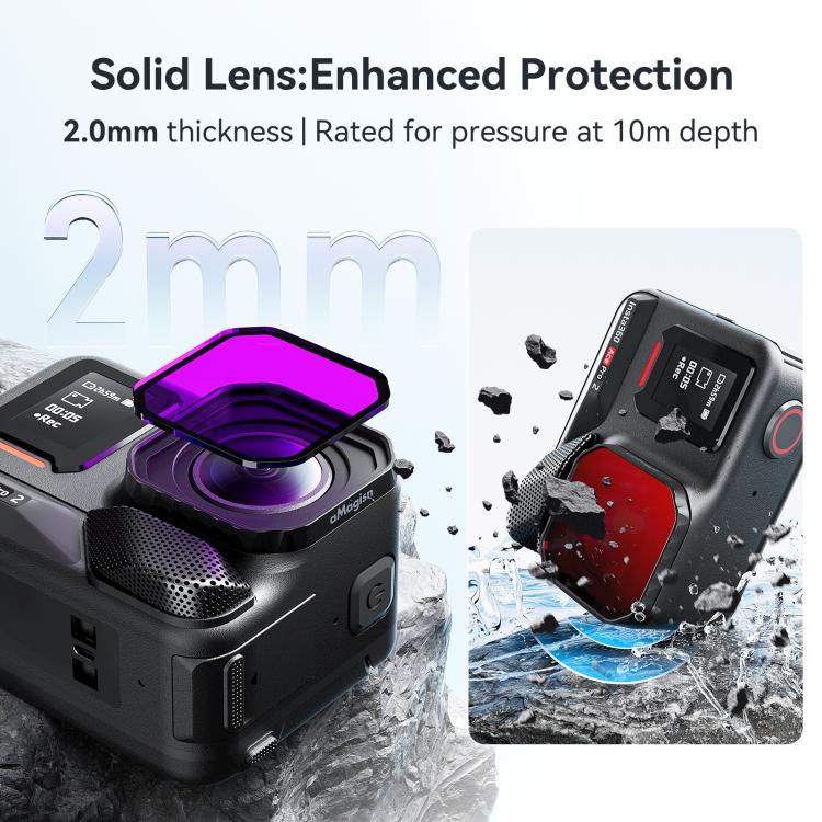 For Insta360 Ace Pro 2 aMagisn Dive Filter Underwater Waterproof Camera Lens Protector - ORIWHIZaMagisnDJI & Insta360 AccessoriesInsta360 Ace Series
