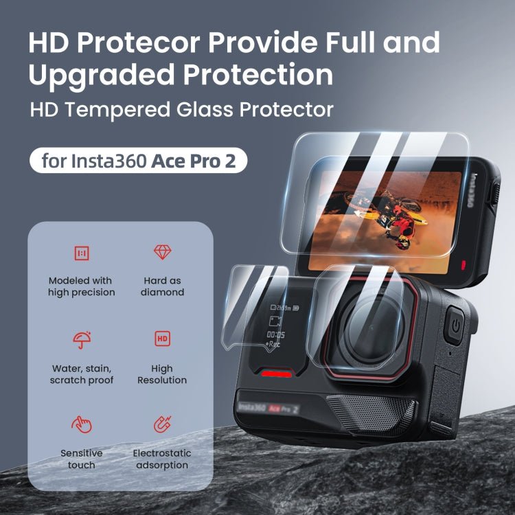 For Insta360 Ace Pro 2 aMagisn Tempered Glass Screen Protector, 1 Set, 2 Sets - ORIWHIZaMagisnDJI & Insta360 AccessoriesInsta360 Ace Series