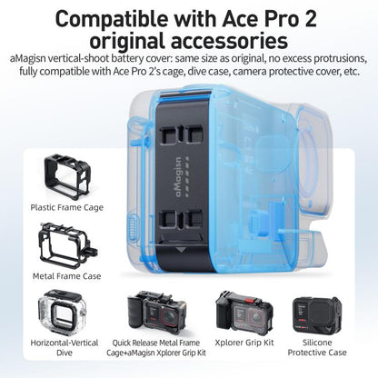 For Insta360 Ace Pro 2 aMagisn Water - resistant Vertical Shooting Battery Side Cover Compatible with Quick - Release Adapters - ORIWHIZaMagisnDJI & Insta360 AccessoriesInsta360 Ace Series