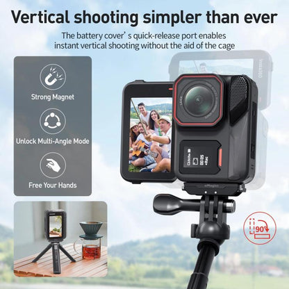 For Insta360 Ace Pro 2 aMagisn Water - resistant Vertical Shooting Battery Side Cover Compatible with Quick - Release Adapters - ORIWHIZaMagisnDJI & Insta360 AccessoriesInsta360 Ace Series