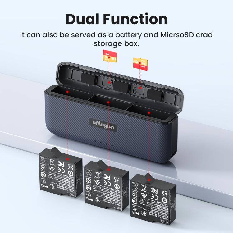 For Insta360 Ace Pro 2 Battery aMagisn Fast Charging Box Charger Storage Compartment, aMagisn - ORIWHIZaMagisnDJI & Insta360 AccessoriesInsta360 Ace Series