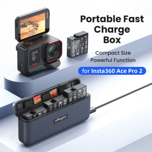 For Insta360 Ace Pro 2 Battery aMagisn Fast Charging Box Charger Storage Compartment, aMagisn - ORIWHIZaMagisnDJI & Insta360 AccessoriesInsta360 Ace Series