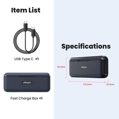 For Insta360 Ace Pro 2 Battery aMagisn Fast Charging Box Charger Storage Compartment, aMagisn - ORIWHIZaMagisnDJI & Insta360 AccessoriesInsta360 Ace Series