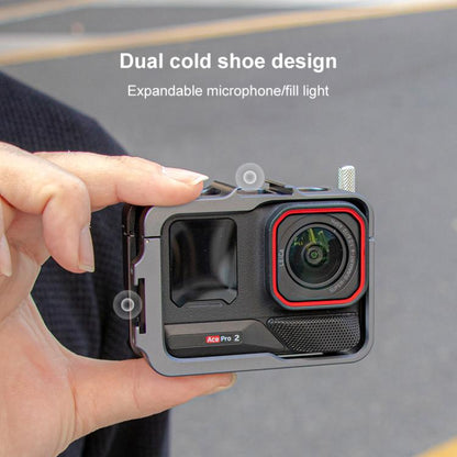 For Insta360 Ace Pro 2 Metal Protective Cage Adapter Frame - ORIWHIZDJI & Insta360 AccessoriesInsta360 Ace SeriesProtection & Cases