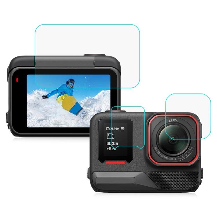 For Insta360 Ace Pro 2 PULUZ 3 in 1 Rear & Front Screen and Lens Tempered Glass Film, For Insta360 Ace Pro 2 - ORIWHIZDJI & Insta360 AccessoriesInsta360 Ace SeriesProtection & Cases