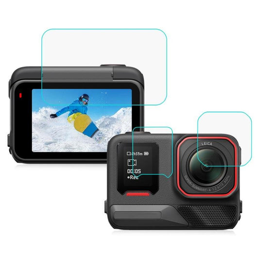 For Insta360 Ace Pro 2 PULUZ 3 in 1 Rear & Front Screen and Lens Tempered Glass Film, For Insta360 Ace Pro 2 - ORIWHIZDJI & Insta360 AccessoriesInsta360 Ace SeriesProtection & Cases