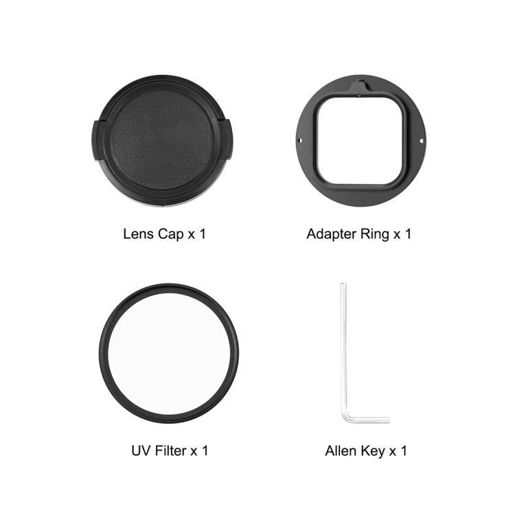 For Insta360 Ace Pro 2 PULUZ 52mm UV Lens Filter Adapter Ring with Lens Cover, For Insta360 Ace Pro 2 Filter Adapter Ring - ORIWHIZDJI & Insta360 AccessoriesInsta360 Ace SeriesLen Accessories