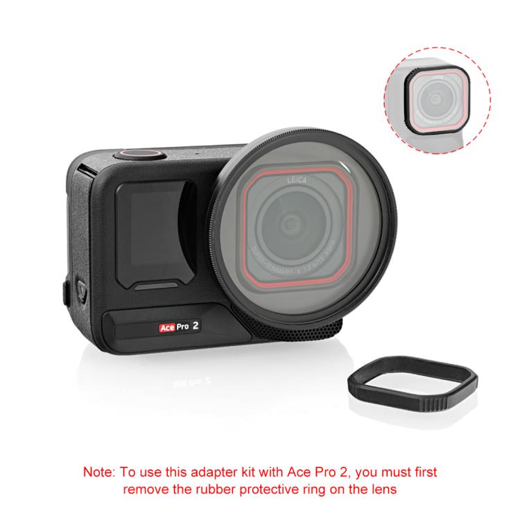 For Insta360 Ace Pro 2 PULUZ 52mm UV Lens Filter Adapter Ring with Lens Cover, For Insta360 Ace Pro 2 Filter Adapter Ring - ORIWHIZDJI & Insta360 AccessoriesInsta360 Ace SeriesLen Accessories