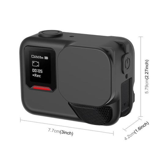 جراب حماية سيليكون PULUZ لكاميرا Insta360 Ace Pro 2 مع غطاء عدسة وحزام، جراب سيليكون لكاميرا Insta360 Ace Pro 2 - ملحقات ORIWHIZDJI وInsta360، سلسلة Insta360 Ace، الحماية والجرابات