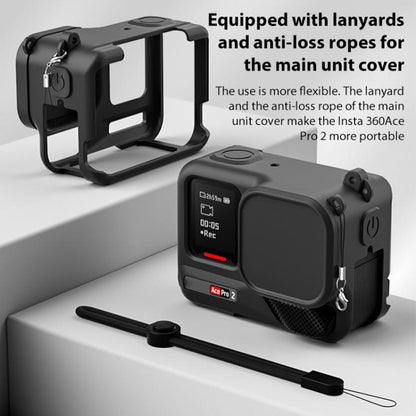 For Insta360 Ace Pro 2 Silicone Protective Case with Wrist Strap & Lens Cover, For Insta360 Ace Pro 2 - ORIWHIZDJI & Insta360 AccessoriesInsta360 Ace SeriesProtection & Cases
