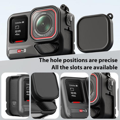 For Insta360 Ace Pro 2 Silicone Protective Case with Wrist Strap & Lens Cover, For Insta360 Ace Pro 2 - ORIWHIZDJI & Insta360 AccessoriesInsta360 Ace SeriesProtection & Cases
