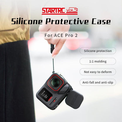 For Insta360 Ace Pro 2 STARTRC Body Silicone Case with Lens Cap & Lanyard - ORIWHIZDJI & Insta360 AccessoriesInsta360 Ace SeriesProtection & Cases