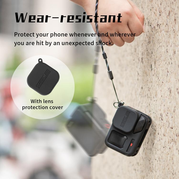 For Insta360 Ace Pro 2 STARTRC Body Silicone Case with Lens Cap & Lanyard - ORIWHIZDJI & Insta360 AccessoriesInsta360 Ace SeriesProtection & Cases